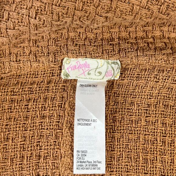 Free People Mile High Oversized Waffle Knit Kimono Cardigan One Size - Picture 4 of 5